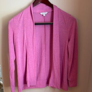 Pink Open Front Cardigan